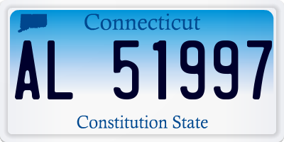 CT license plate AL51997