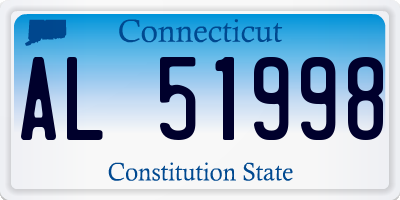 CT license plate AL51998