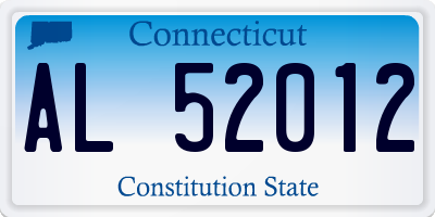 CT license plate AL52012