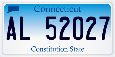 CT license plate AL52027