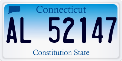 CT license plate AL52147