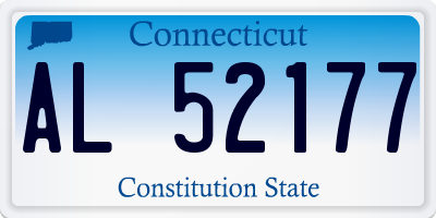 CT license plate AL52177