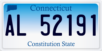 CT license plate AL52191