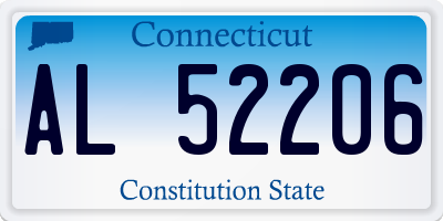 CT license plate AL52206