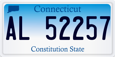 CT license plate AL52257