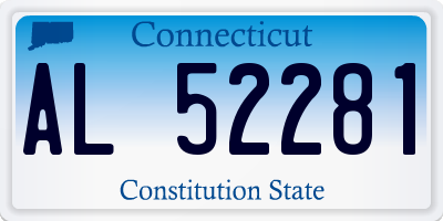 CT license plate AL52281