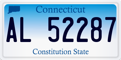 CT license plate AL52287