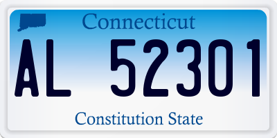 CT license plate AL52301