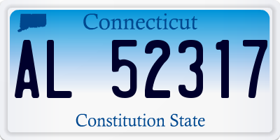 CT license plate AL52317