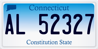 CT license plate AL52327