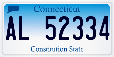 CT license plate AL52334