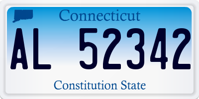 CT license plate AL52342
