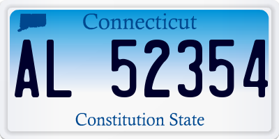 CT license plate AL52354