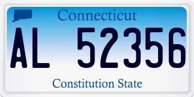 CT license plate AL52356