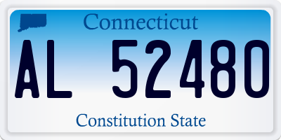 CT license plate AL52480