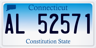CT license plate AL52571