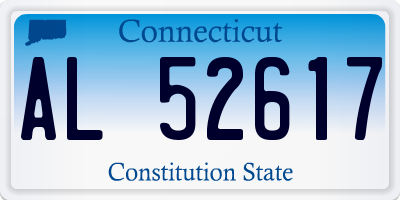 CT license plate AL52617