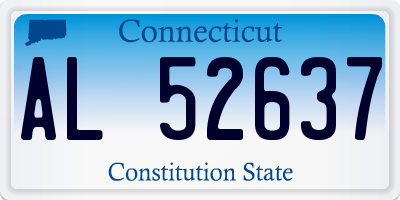 CT license plate AL52637