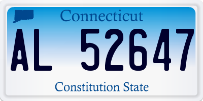 CT license plate AL52647