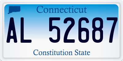 CT license plate AL52687