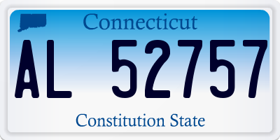 CT license plate AL52757