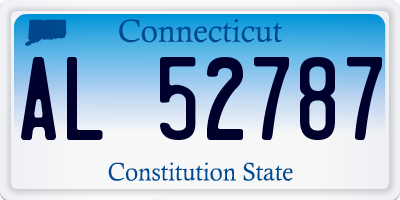 CT license plate AL52787