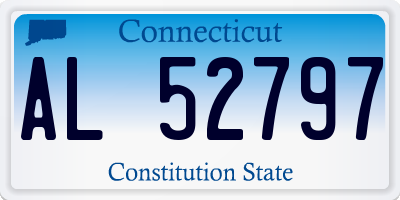 CT license plate AL52797