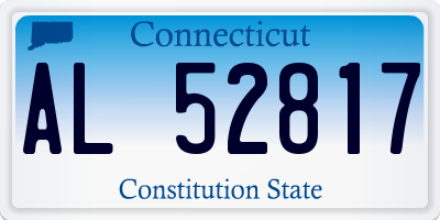 CT license plate AL52817
