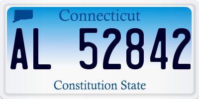 CT license plate AL52842