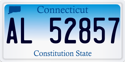 CT license plate AL52857