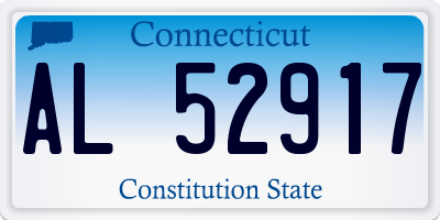CT license plate AL52917