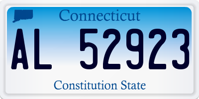 CT license plate AL52923