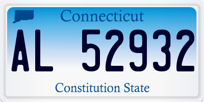 CT license plate AL52932