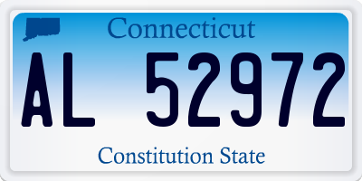 CT license plate AL52972