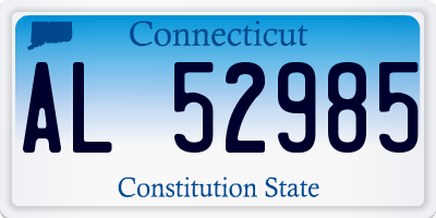 CT license plate AL52985