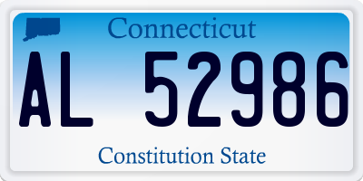 CT license plate AL52986