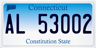 CT license plate AL53002