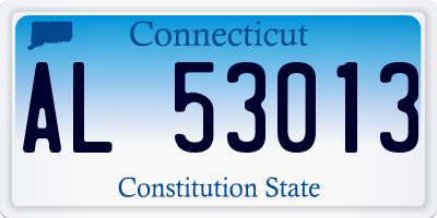 CT license plate AL53013