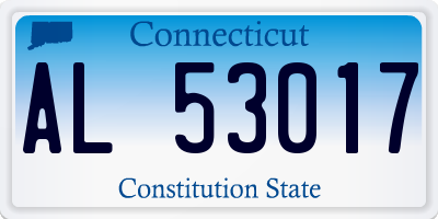 CT license plate AL53017