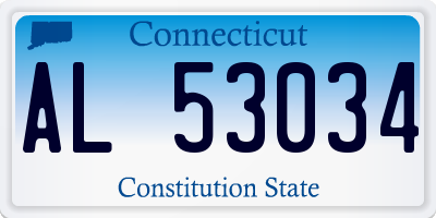 CT license plate AL53034