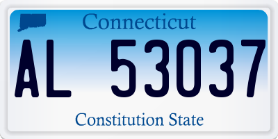 CT license plate AL53037