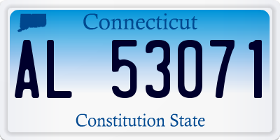 CT license plate AL53071