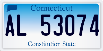 CT license plate AL53074