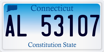 CT license plate AL53107
