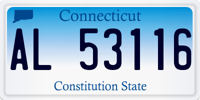 CT license plate AL53116