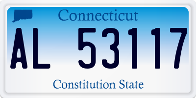 CT license plate AL53117