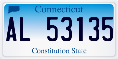 CT license plate AL53135
