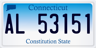 CT license plate AL53151