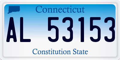 CT license plate AL53153
