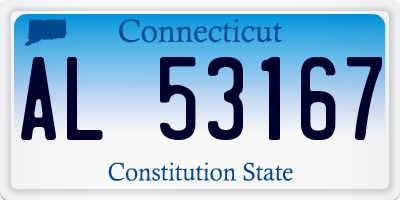 CT license plate AL53167